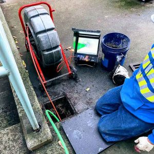 Clogged pipe being cleared via hydro jetting Seattle, WA