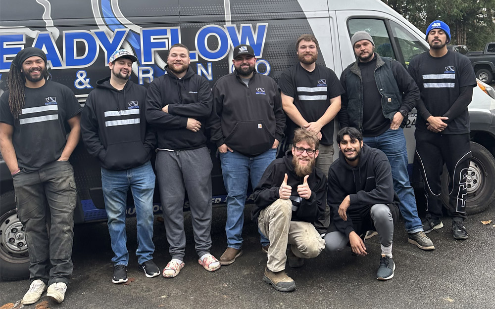 steady flow sewer and drain team of plumbers for seattle