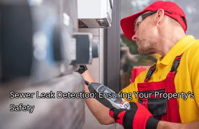 Sewer Leak Detection: Ensuring Your Property’s Safety
